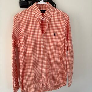 Polo by Ralph Lauren Men's Vibrant Orange Plaid Shirt